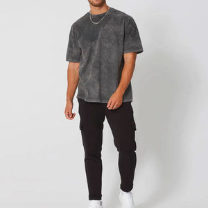 Camiseta para hombre de diseño personalizado, algodón de alto gramaje, impresión de alta calidad bajo demanda, lavada con ácido. - Product Image 5