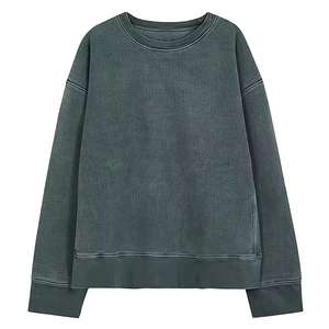 เสื้อสเวตเชิ้ตผู้ชายแบบกำหนดเอง ผ้าฝ้าย 100% สำหรับฤดูหนาว แขนยาว ผ้าฟลีซหนา ไม่มีลาย - Product Image 5