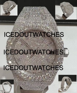 Reloj de Lujo Hip Hop para Hombre y Mujer, de Alta Calidad, con Moissanita VVS, Acero Inoxidable, Mecánico Automático, Resistente al Agua 10 Bar - Product Image 4