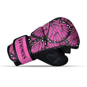 Gants de MMA Venomous Butterfly Pro en cuir PVC, demi-doigts, avec fermeture, unisexe, personnalisables pour l'entraînement, le sparring et le grappling - Product Image 5