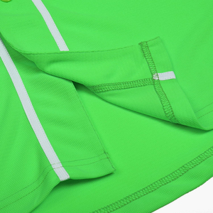 <b>Green</b> Unisex Baseball Jersey Short Sleeve Button Front Moisture Wicking Adult Sports Apparel Regular Fit Solid Color - Product Image 5