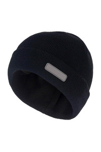 Bonnet d'hiver côtelé personnalisé avec logo, en tricot chaud, avec revers, en tissu de qualité supérieure, unisexe, OEM ODM - Product Image 1