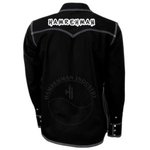 Color Black New Design Outdoor Use Fr <b>Shirts</b> Men's Reflective Safety Clothing Welder Workwear Long Sleeve Hot Sale 100% Cotton - Product Image 2