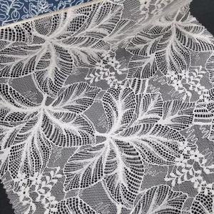 Tissu en dentelle tricoté warp de qualité supérieure coréenne en Spandex/Nylon pour sous-vêtements, robes, couleur personnalisée, extensible, léger, pour la détente et les mariages - Product Image 5