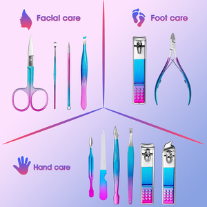 High Quality Professional Lightweight Reusable Stainless Steel Manicure <b>Kits</b> with 5-in-1 <b>Nail</b> Clipper for Pedicure - Product Image 2
