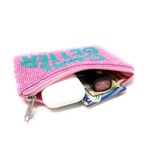 กระเป๋าใส่เหรียญแบบพกพา ป้องกันการโจรกรรม ทำจากลูกปัด งานแฮนด์เมด เป็นมิตรกับสิ่งแวดล้อม ทนทาน ปักลายได้ตามต้องการ เหมาะสำหรับทุกเพศ ใช้เป็นของขวัญ ขายส่ง - Product Image 3