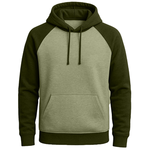 Sudadera con Capucha para Hombre, Manga Raglán, Felpa de Algodón, Color Sólido, con Bolsillo, Estilo Casual, para Otoño, Corte Regular - Product Image 5