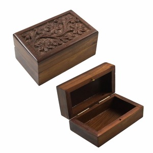 Boîte de rangement en bois artisanale, objet décoratif en bois, cadeau artisanal - Product Image 4