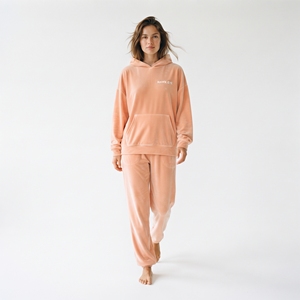 Conjunto Deportivo de Dos Piezas de Algodón para Mujer, Sudadera Holgada con Capucha y Pantalones Deportivos, Ropa Deportiva Personalizada para Gimnasio y Running - Product Image 3