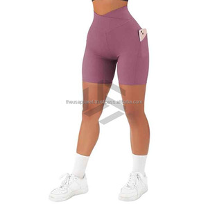 Shorts Deportivos de Cintura Alta para Mujer, Transpirables, de Secado Rápido, con Efecto Levanta Glúteos, Estampados, para Gimnasio y Yoga - Product Image 4