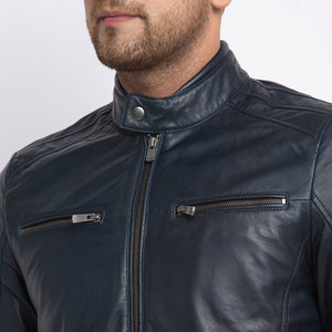 Genuine Leather Winter <b>Jacket</b> For <b>Men</b> <b>Biker</b> Style Winter Warm Zipper Slim Fit Casual Fashion <b>Jacket</b> For Outdoor - Product Image 6