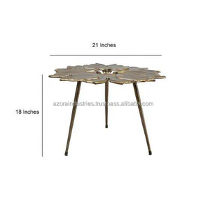 Recién llegado, mesa auxiliar de latón fundido con mesa auxiliar de sala de estar hecha a mano única antigua de Azora Industries - Product Image 4