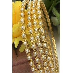 Beautiful Premium Quality Gold Plated Brass Four <b>Set</b> Of <b>Bangles</b> For Women And Girl In Wedding Wear Function Collection - Product Image 2