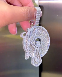 Collier pendentif note de musique en moissanite sertie de pierres, bijoux hip-hop étincelants, chaîne de luxe, cadeau tendance pour hommes et femmes - Product Image 5