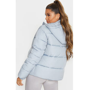 Chaqueta de plumón acolchada corta de invierno para mujer, estilo bomber, con cremallera y manga larga, gruesa - Product Image 4