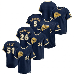 Camisetas de Béisbol de Talla Grande, Uniformes Personalizados con Logos Bordados, Transpirables, 100% Algodón, Uniformes Cortos para Equipos, Impresión Completa - Product Image 1