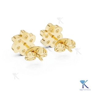 Lab Grown Diamond Floral Daisy Cluster <b>Stud</b> Earrings 14K 18K Solid Gold 7 Stone Fine Women Jewelry Bridal Anniversary Gift - Product Image 5