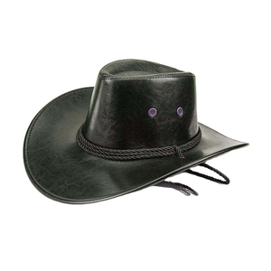 Sombrero de Vaquero del Oeste para Niños, Gorra de Caballero para Fiestas de Verano, Sombrero de Sol Turístico de Ala Ancha para Exteriores, 100% Poliéster - Product Image 1