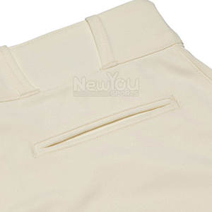 Unisex White Baseball Pants Elastic Waist Solid Color Breathable Cotton Sportswear Adults All Seasons Heat-Transfer Printed - Product Image 4