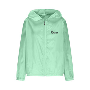 Veste coupe-vent unisexe à capuche Relevo personnalisée, légère, manches longues, décontractée, pour le printemps, imperméable, avec fermeture éclair - Product Image 1