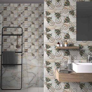 Carrelage mural en céramique blanc brillant de haute qualité 300x600, aspect moderne et minimaliste, pour bureaux d'entreprise et bâtiments commerciaux - Product Image 1