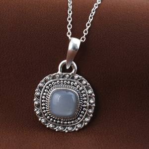 Pendentif en filigrane de labradorite naturelle, fait main, en argent sterling 925, pierre précieuse vintage pour fiançailles, avec expertise tierce - Product Image 6