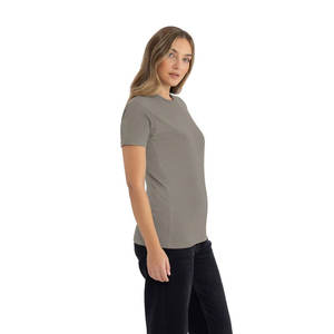 T-shirt CVC pour femme 100 % coton ultra doux, personnalisable, jaune fluo, unisexe, vierge, à manches courtes, coupe classique, pour le quotidien - Product Image 1