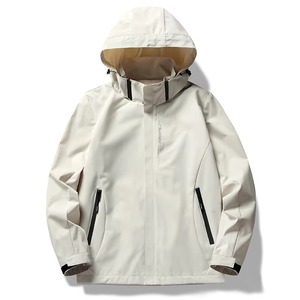 Custom Outdoor <b>Hooded</b> Waterproof Windbreaker <b>Soft</b> <b>Shell</b> Unisex Hiking Sportswear Breathable Stretch Microfleece Mountaineering - Product Image 1