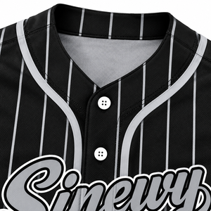 Camiseta de Béisbol Sinewy Personalizada con Nombre y Número, Sublimada, a Rayas, Unisex, para Adultos, Absorbente de Humedad, Manga Corta, Corte Regular - Product Image 4