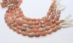 ลูกปัดมูนสโตนสีพีชทรงหัวใจเจียระไนแบบ Briolette ขนาด 5 มม. ลูกปัดหัวใจพลอยมูนสโตนสีพีชธรรมชาติ 7 นิ้ว สำหรับทำเครื่องประดับ - Product Image 2