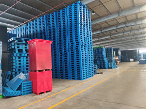 Palette en plastique à grille à neuf jambes pour la logistique d'entrepôt Palette de manutention industrielle durable - Product Image 6