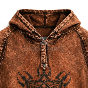 Chaleco con Capucha sin Mangas de Mezclilla Lavada al Ácido para Hombre, Estilo Vintage, Ropa Casual Urbana, OEM ODM Personalizado en Zabex Sports - Product Image 5