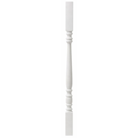 Balustre en bois de peuplier blanc apprêté, design moderne pour escalier, composant en bois massif pour décoration intérieure