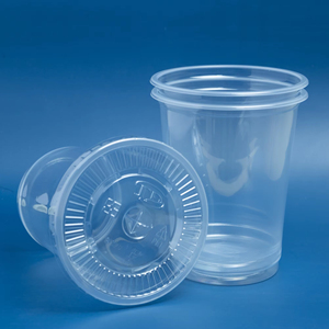Échantillons gratuits, prix d'usine bas, gobelets en plastique PP au design classique avec couvercle, gobelets jetables transparents, tailles personnalisées de 14 oz à 24 oz - Product Image 1