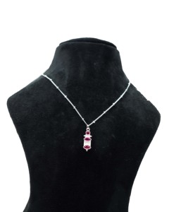 Colgante de Plata de Ley 925 con Tres Rubíes, Estilo Bohemio, Hecho a Mano, Joyería para Mujer para Fiestas y Eventos - Product Image 5
