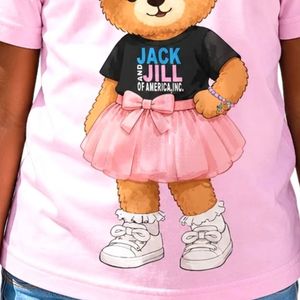 เสื้อยืดแขนสั้นลายกราฟิกสีชมพูสำหรับเด็กผู้หญิง พิมพ์ลายหมีเท็ดดี้ คอกลม สวมใส่สบาย น้ำหนักเบา เหมาะสำหรับทุกวัน - Product Image 6