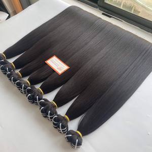 Extensiones de cabello humano vietnamita recto de hueso superior Textura sedosa súper brillante Sin productos químicos Sin olor Materia prima Cabello virgen - Product Image 4