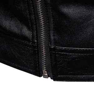 Men PU Leather <b>Jacket</b> <b>Vintage</b> Moto <b>Racer</b> Stylish High Quality Winter Coat Top Trending Canvas Camouflage High Street - Product Image 4