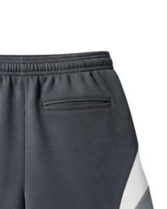 Men Gray Color Block Jersey Shorts Casual Summer Cotton Polyester Drawstring <b>Elastic</b> Waist Gym Sports Shorts Wear OEM Supplier - Product Image 5