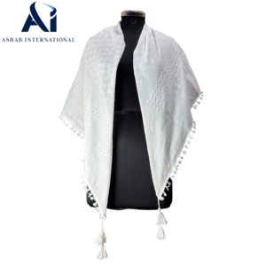Pañuelo árabe blanco al por mayor, Keffiyeh, Kufiya, Hatta, Shemagh, pañuelo tradicional árabe para la cabeza, para Jordania, Palestina, Kuwait, GCC - Product Image 2