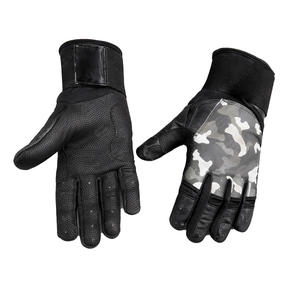 Gants de frappeur de baseball en cuir de vachette véritable de couleur noire Camou Design Gants de frappeur de baseball en cuir de sublimation - Product Image 1
