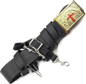 Ceinture de port d'épée en cuir de qualité supérieure pour anciens commandants des Chevaliers Templiers (taille réglable jusqu'à 36-50 pouces) - Product Image 5