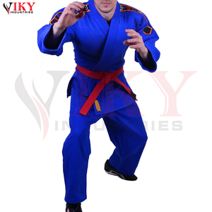 Traje de Judo Azul Transpirable 100% Algodón, Ropa de Artes Marciales con Corte Automatizado, Gi de Judo de Alta Calidad, Producto de Moda Recién Llegado - Product Image 3