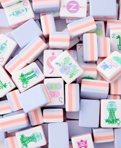 <b>Resin</b> <b>Crafts</b> Custom Color/Size/Pattern/Layer Laser-engraved Anti-fade Acrylic Single Layer Mahjong Tiles American Game Set - Product Image 2