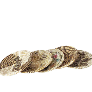 Set de table en herbe de mer naturelle, tissé à la main, pas cher, en gros, écologique, rond, pour la décoration de table et les accessoires - Product Image 5