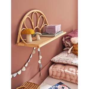 Estante de Exhibición Infantil de Ratán Tejido a Mano Ecológico, Estante de Pared para Guardería con Forma de Sol, Estante Boho Natural Hecho a Mano, Precio de Fábrica al por Mayor - Product Image 4