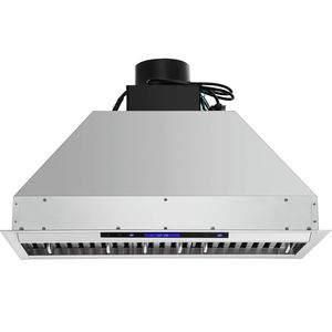 Cappa aspirante da incasso 900CFM a 4 velocità, 30 pollici, in acciaio inossidabile, con controllo touch, telecomando, luci LED e deflettore di scarico - Product Image 6