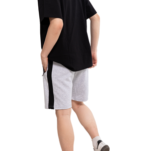 Shorts Bermuda en Coton pour Hommes avec Bande Latérale et Cordon de Serrage à la Taille, Vêtements de Sport Casual - Product Image 5