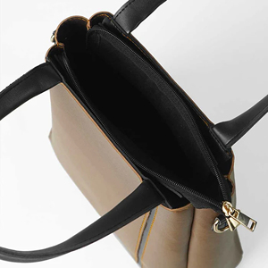 Sac fourre-tout en cuir véritable pour femme, qualité supérieure, style minimaliste, marron, fermeture éclair, haute qualité, décontracté, usage quotidien - Product Image 6