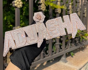 จี้เพชรโมอิสซาไนต์แบบกำหนดเอง สไตล์ฮิปฮอป VVS ประดับเพชรเต็มตัว  จี้ตัวอักษรเงินแท้ 925  จี้เพชรโมอิสซาไนต์สั่งทำ - Product Image 3